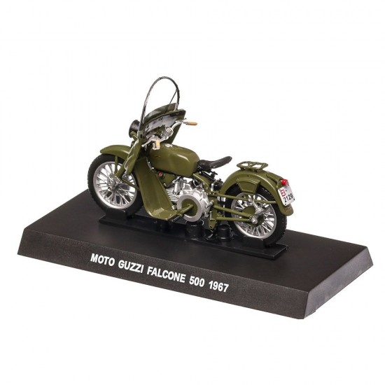 Machetă moto Magazine Models [1:24] - Moto Guzzi 1967 Moto Guzzi Falcone 500 Carabinieri - Green